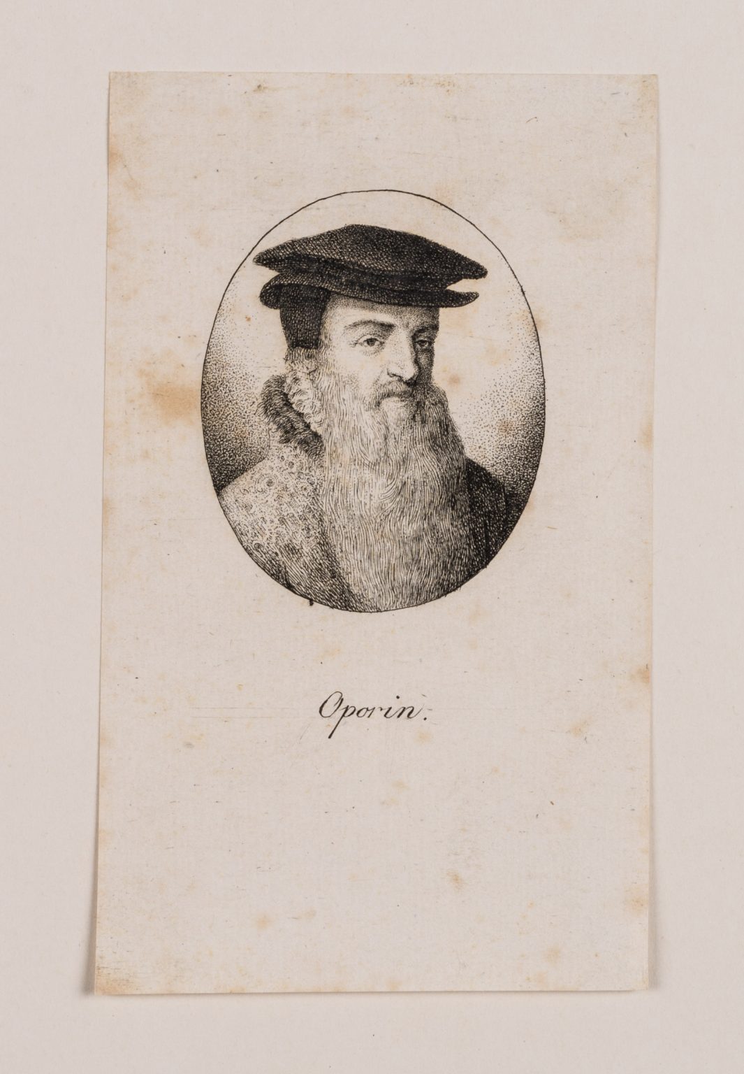 H. PFENNINGER (*1749), Porträt des Johannes Oporinus, um 1800, Biedermeier