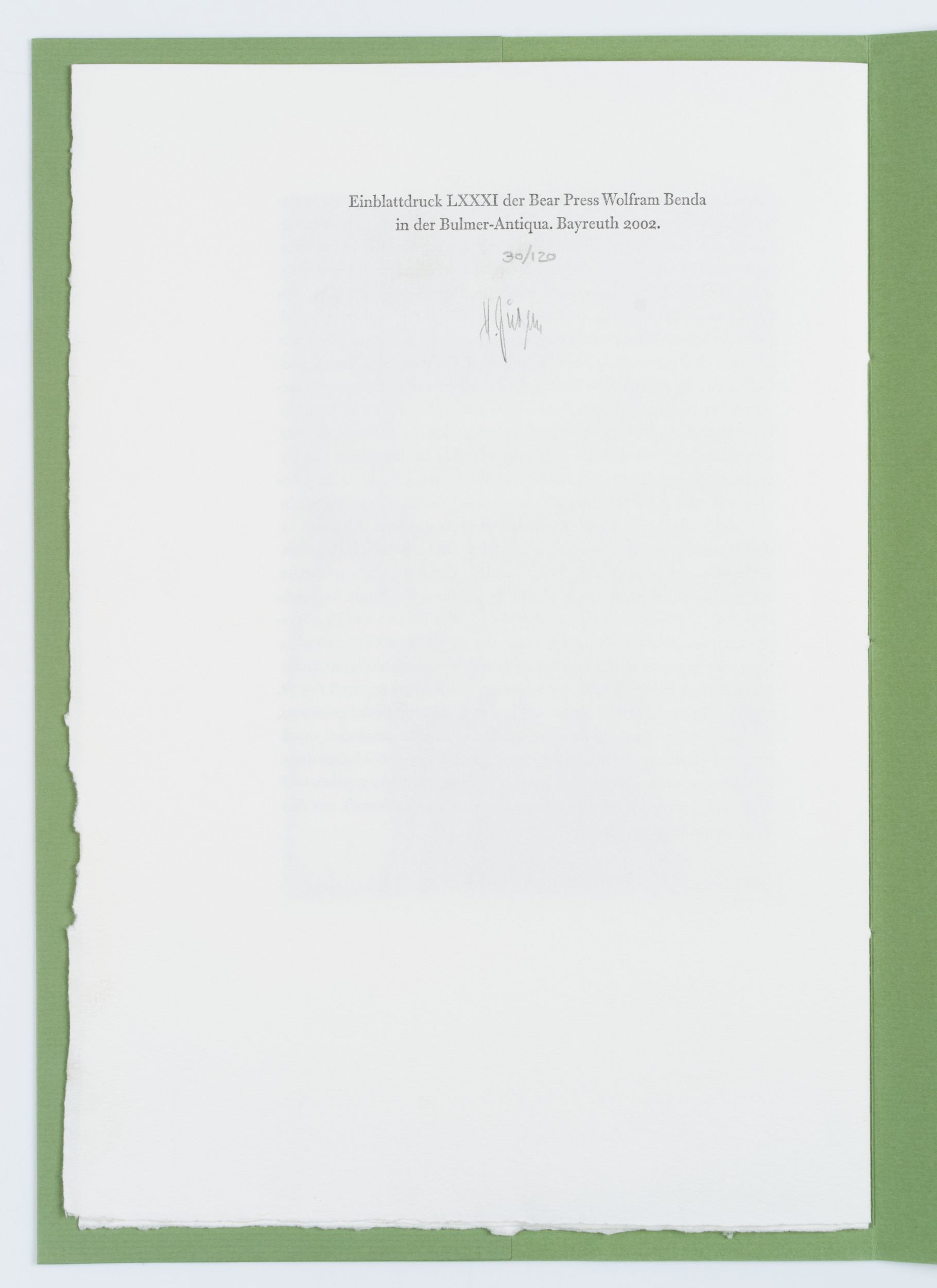 Signatur/Beschriftung