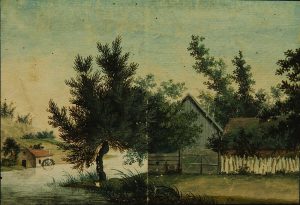 Hof und Mühle am Fluss