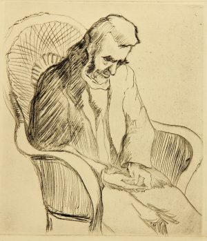 Sitzender Greis