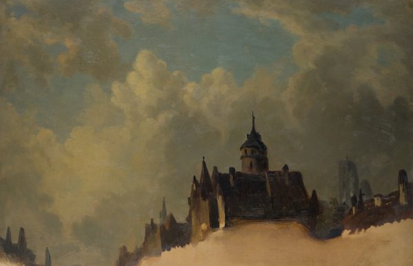 Beispiel aus Ölskizzen: Burg Stolpen in Sachsen (?)