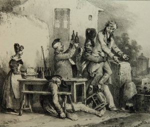 Soldaten beim Trinkgelage