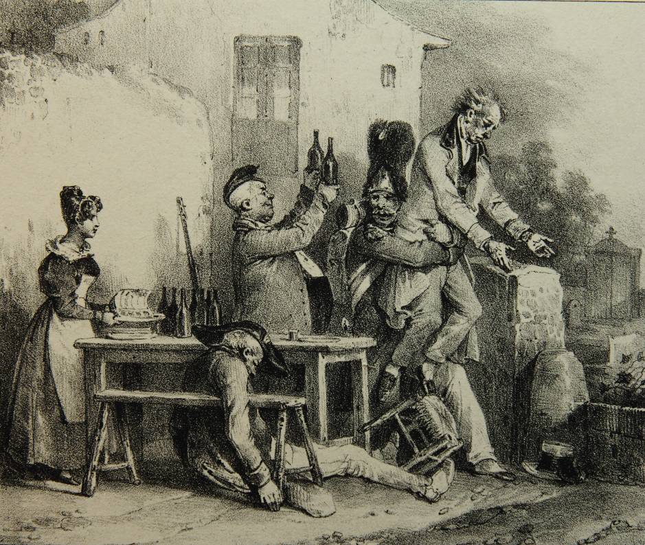 Soldaten beim Trinkgelage