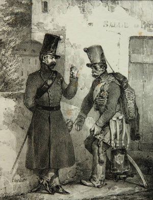 Betrunkener Soldat beim Rapport