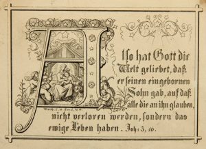 Psalm mit Initiale, Johannes 3, 16