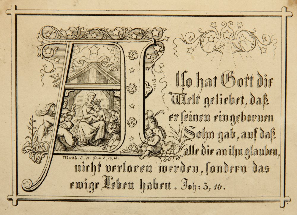 Psalm mit Initiale, Johannes 3, 16