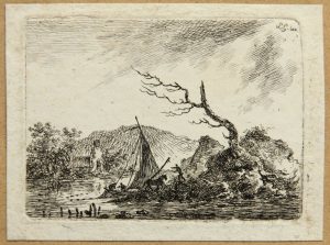 Fischer mit Segelboot