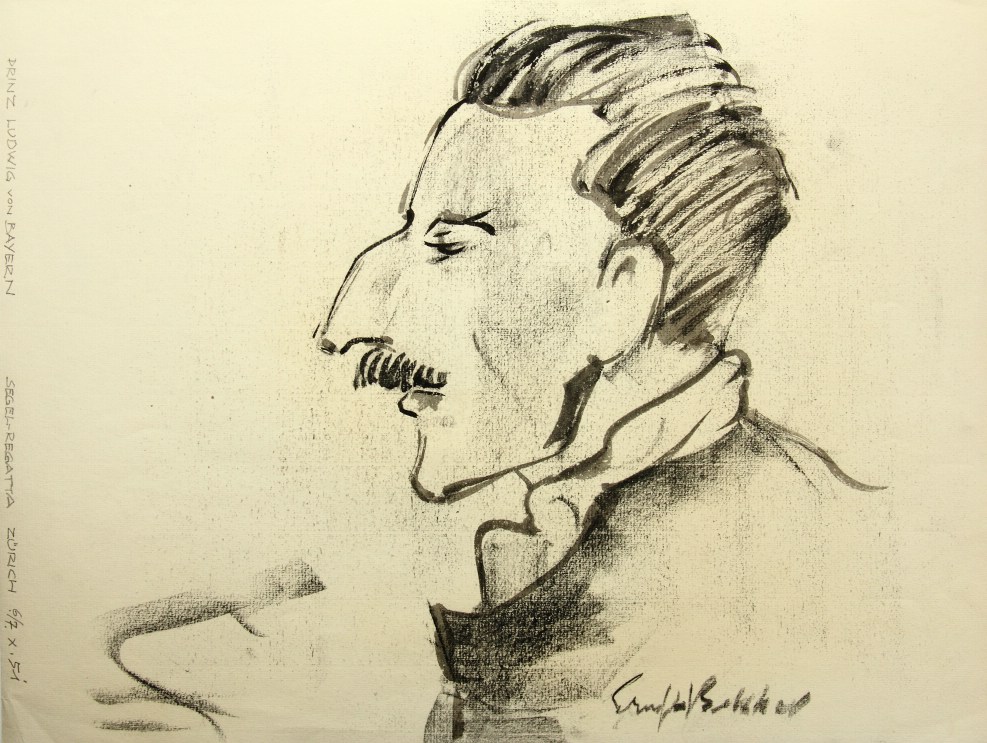 Karikatur Prinz Ludwig von Bayern