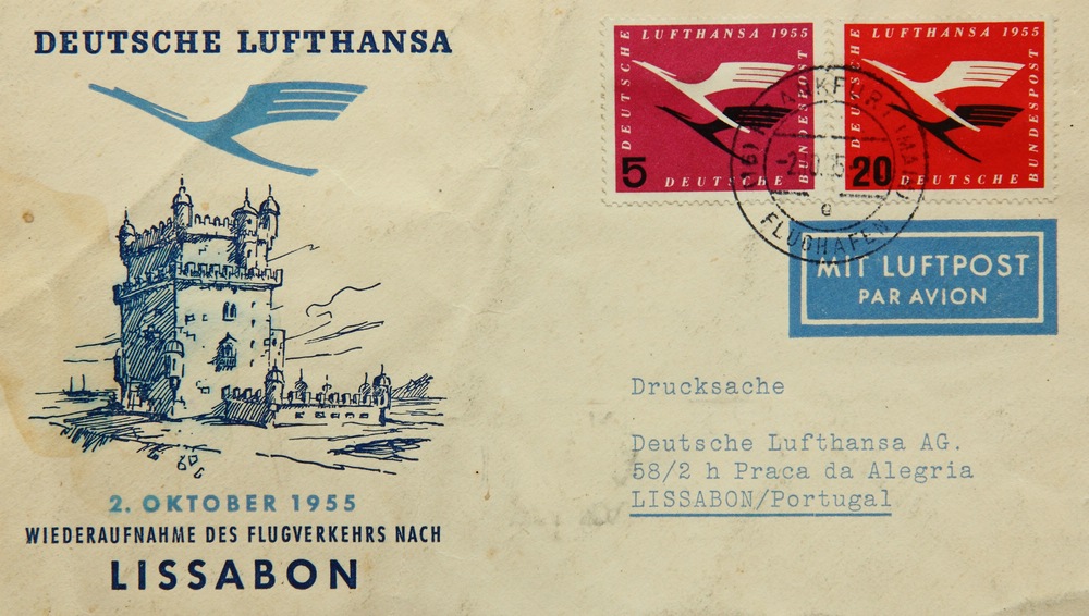Briefumschlag, Sondermarken Deutsche Lufthansa