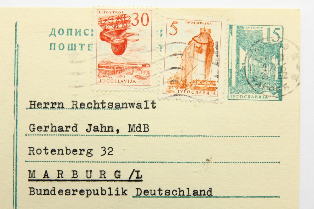Brief an Politiker Gerhard Jahn