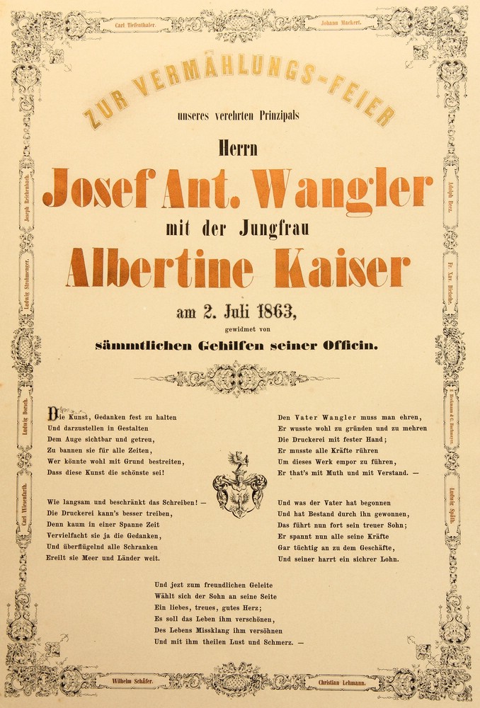 Glückwünsche zur Vermählung
