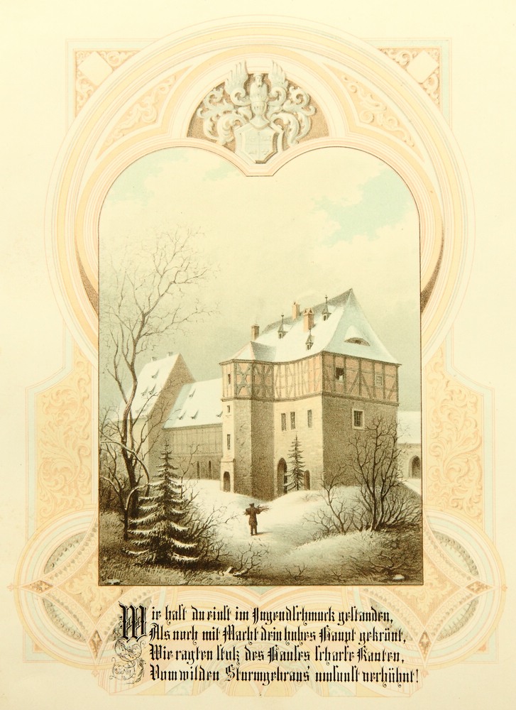 Burg mit Gedicht