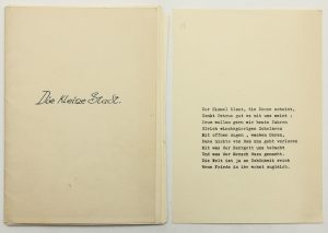 Kinderbuch Typoskript Die kleine Stadt