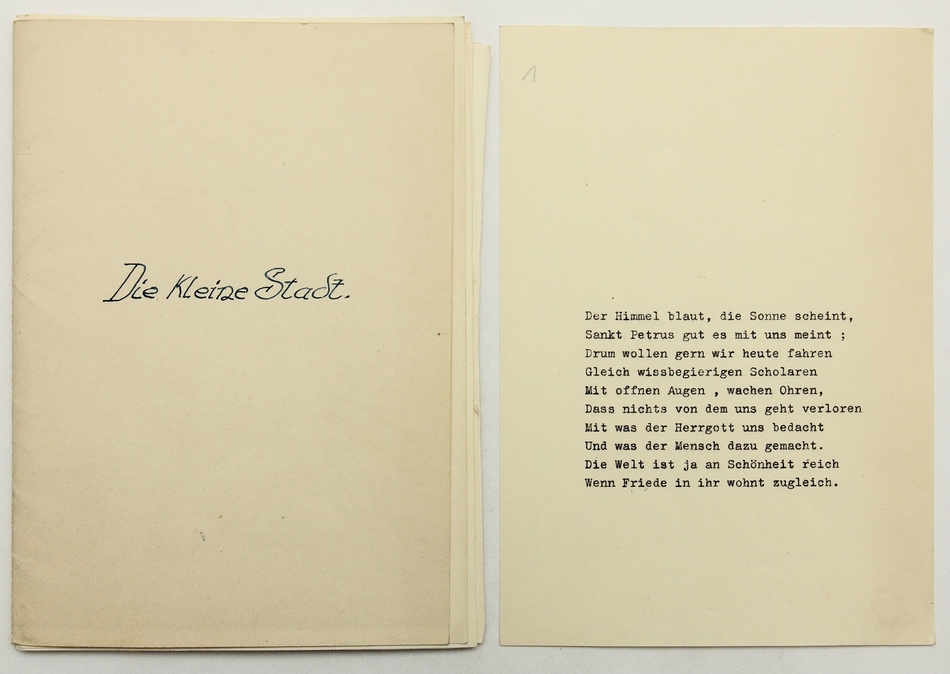 Kinderbuch Typoskript Die kleine Stadt