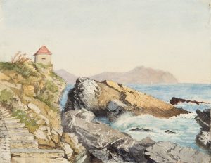 Felsige Meeresküste bei Nervi, Genua