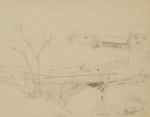 Holzsteg und Mühle bei Gasteig