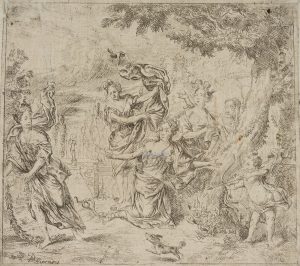Gartenszene mit Allegorien