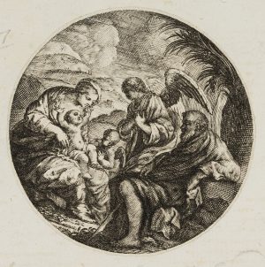 Heilige Familie mit Engeln