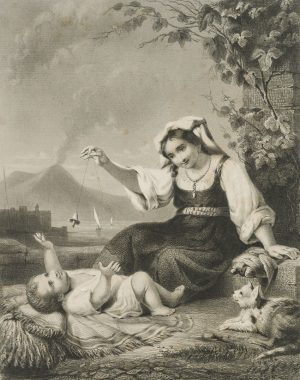 Ein Abendglöcklein. Genreszene