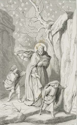 Hl. Elisabeth vertrieben aus Wartburg