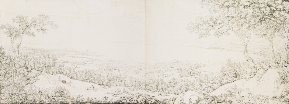 Süddeutsche Landschaft mit See