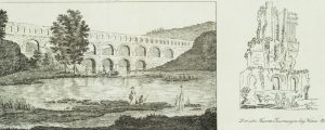 Gardon Brücke u. Tourmagne bei Nimes