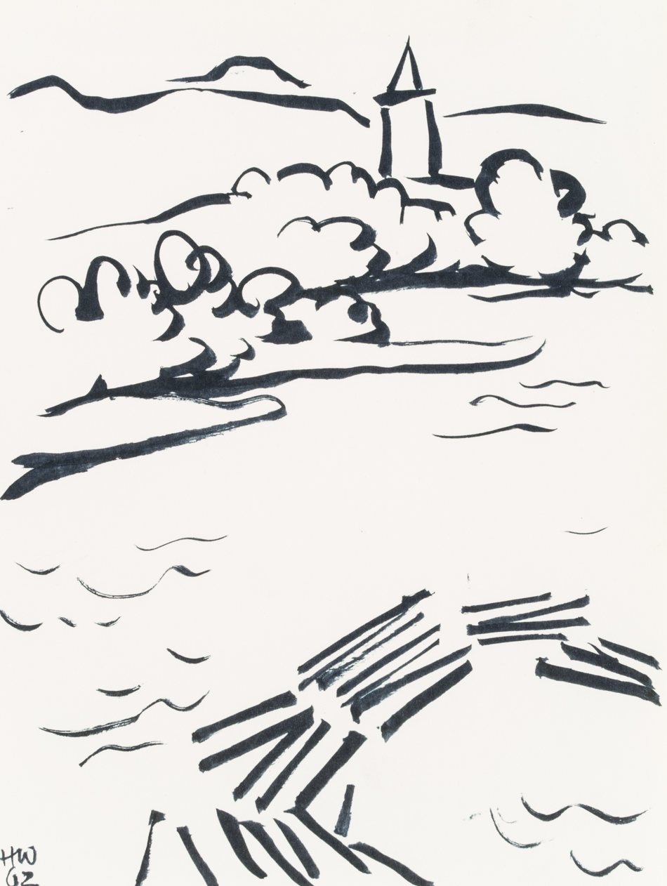 Turm in schwedischer Agrarlandschaft
