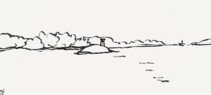 Schäreninsel mit Aussichtsturm