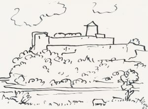 Schloss Kronborg auf erhöhter Insel