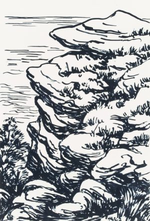 Steile Felsenküste auf Insel Gotland