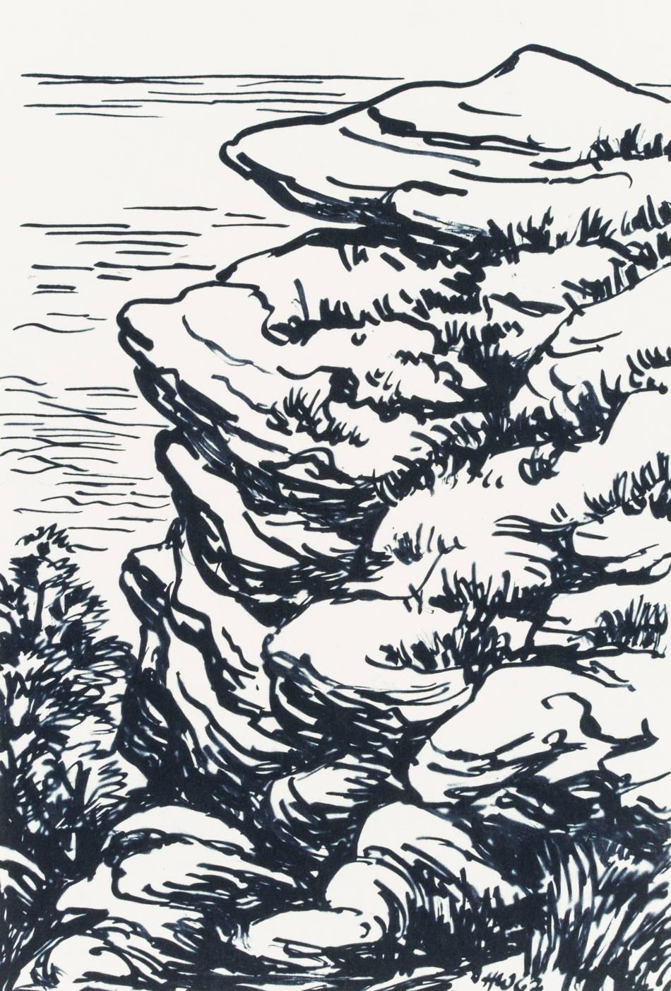 Steile Felsenküste auf Insel Gotland