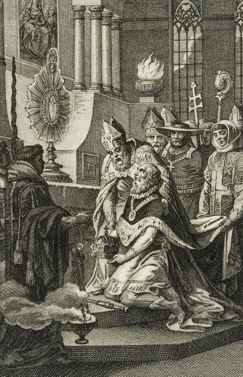 Krönung eines Kaisers in Kathedrale
