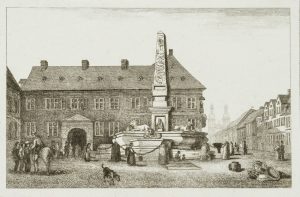 Blick vom Neubrunnenplatz in Mainz