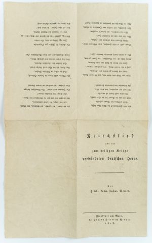 Kriegslied,Typographie