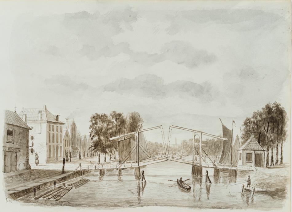 Zugbrücke an holländischem Kanal