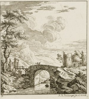 Landschaft mit Brücke