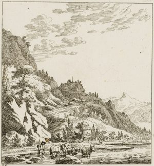 Viehirte in einer Landschaft