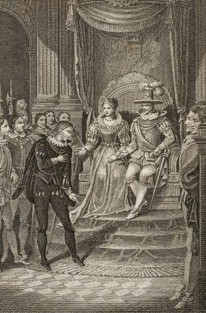 Hamlet vor König Claudius