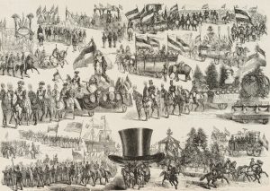 Der Festzug während der Friedensfeier in New-York