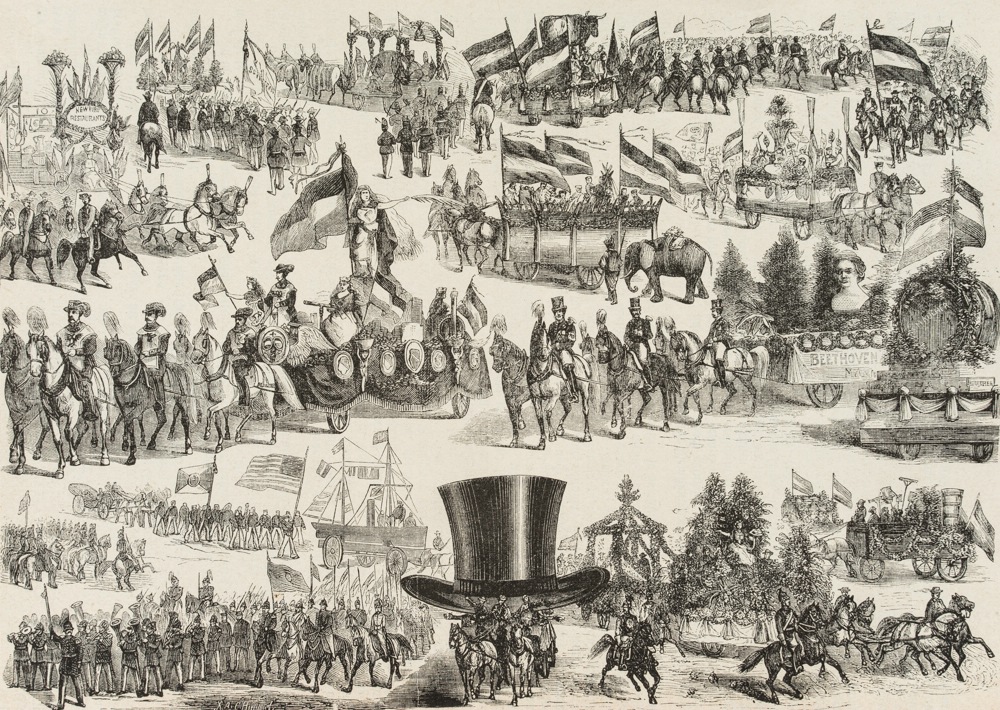 Der Festzug während der Friedensfeier in New-York