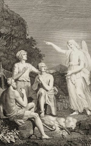 Engel und Hirten bei Bethlehem