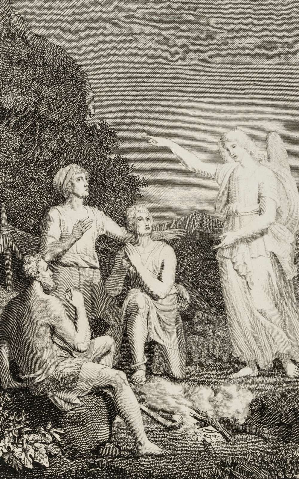 Engel und Hirten bei Bethlehem