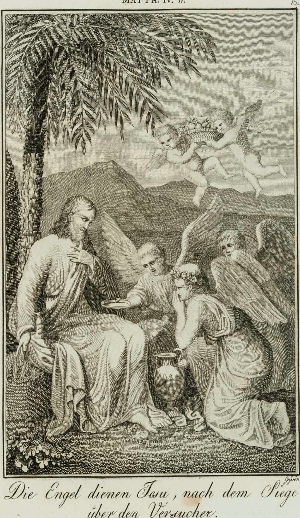 Die Engel dienen Jesu