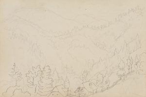 Skizze einer Waldlandschaft
