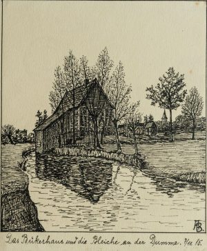 Das Bükerhaus und die Bleiche an der Dumme