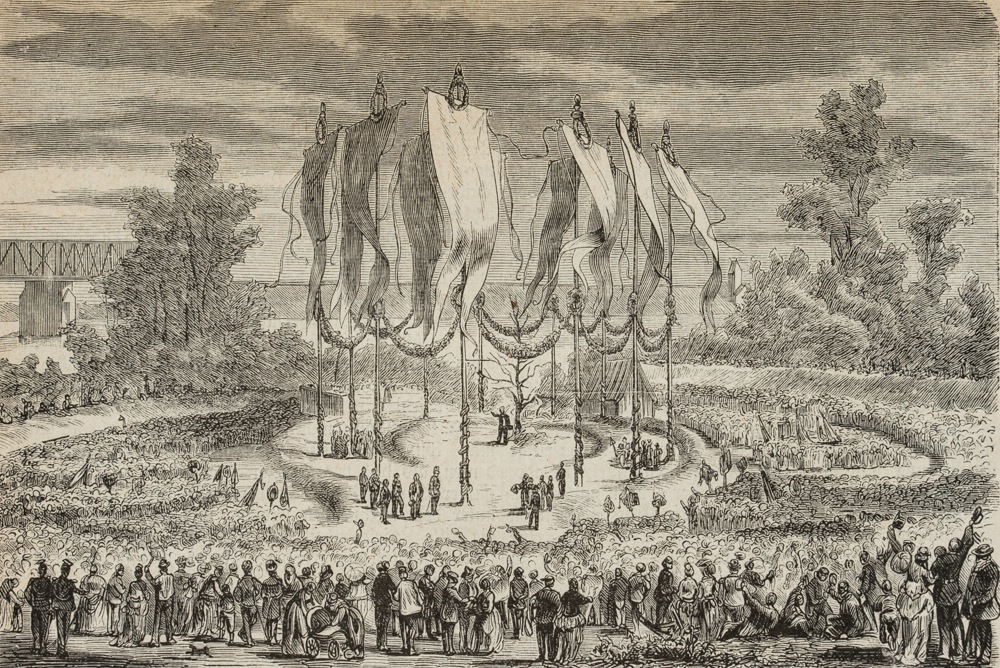 Friedenseiche in München 1871