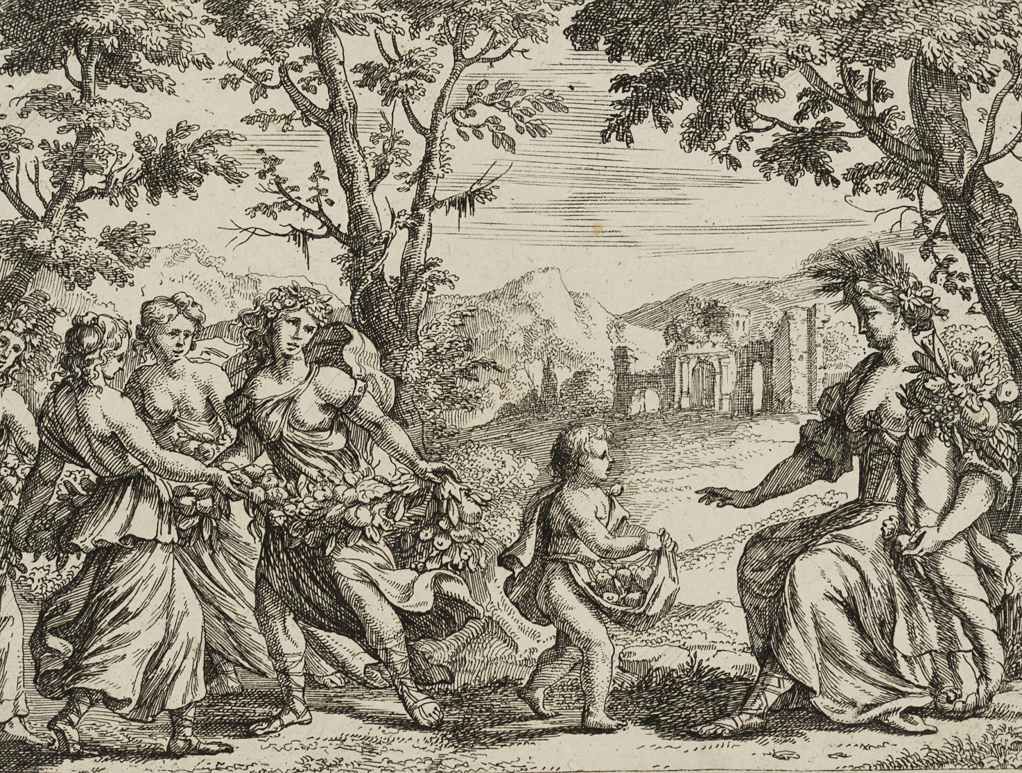 Sitzende Ceres, Allegorie der Fruchtbarkeit