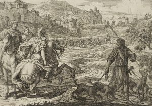 Alexander der Große reitet zur Jagd
