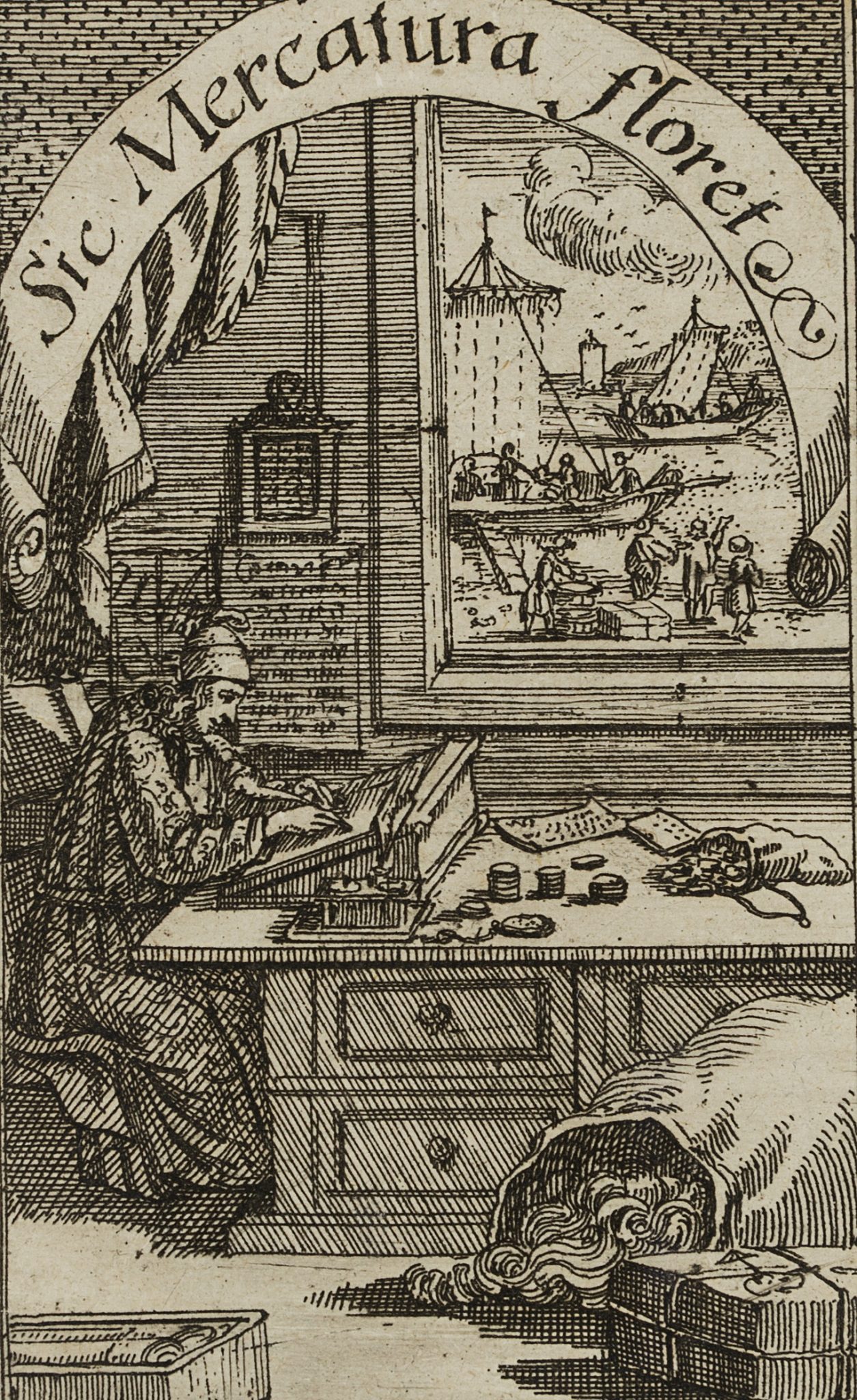 Sic Mercatura floret, Allegorie