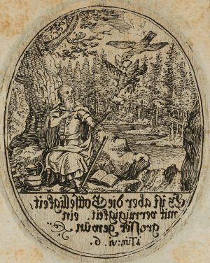 Frommer Einsiedler, nach Bibel Timotheus